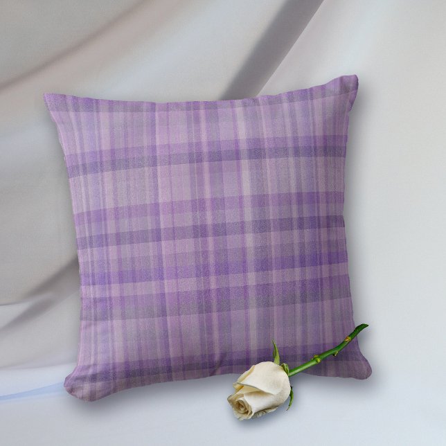 Coussin Madras violet Motif (Créateur téléchargé)