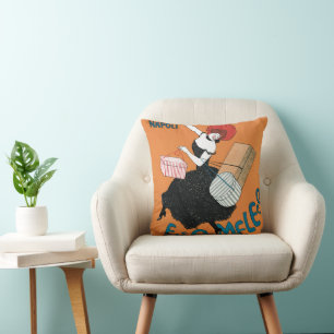 Coussin Magasins Italiens Art Nouveau vintage par Capiello