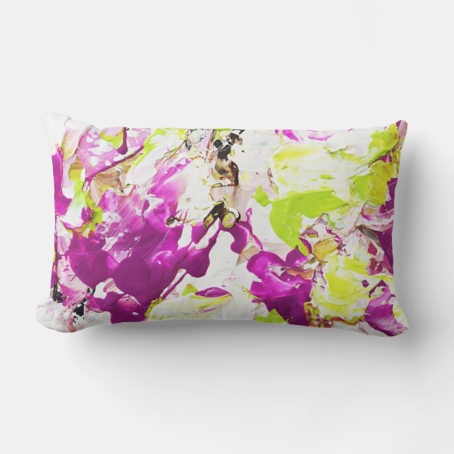 Coussin magenta de pluie (Recto)