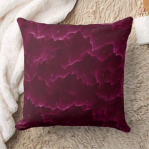 Coussin Magenta Nuages Magic Waves Fractal Art