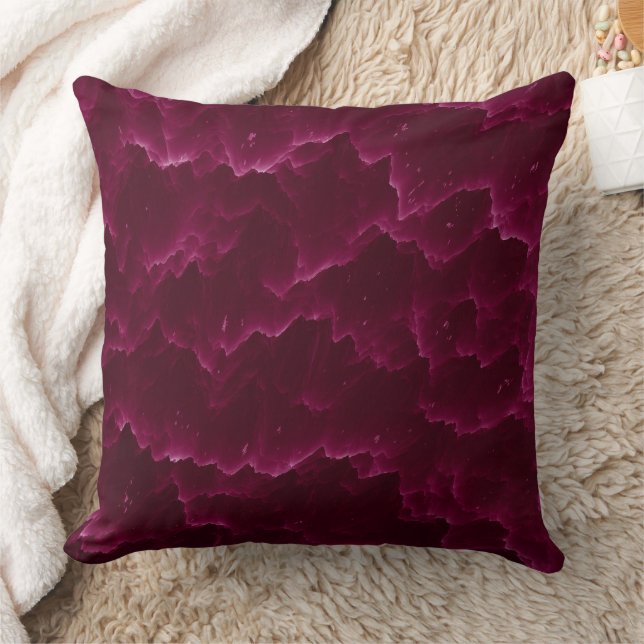 Coussin Magenta Nuages Magic Waves Fractal Art (Couverture)