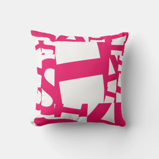 Coussin Magenta Rose Moderne Abstrait Géométrique Graffiti