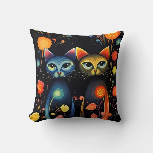 Coussin Magic cats (Recto)