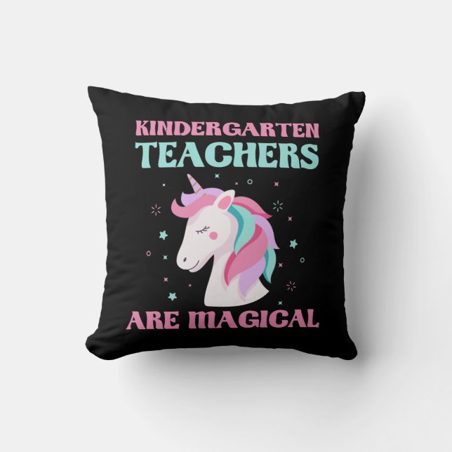 Coussin Magic jardin d'enfants enseignant Unicorn éducatio (Recto)