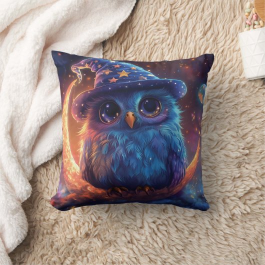 Coussin Magic Owl Wizard on the Moon : Magical Imaginaire  (Couverture)