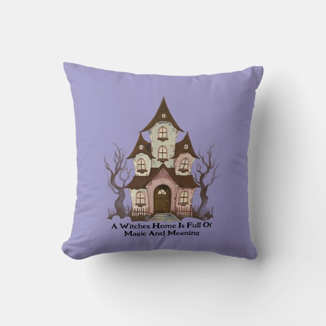 Coussin Magic Witchy Woodland House Cottage Home (Recto)