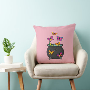 Coussin Magical Butterflies from a cauldron