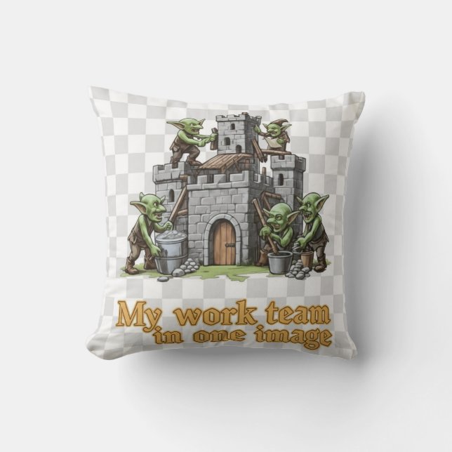 Coussin Magical gnome castle fantasy design (Recto)