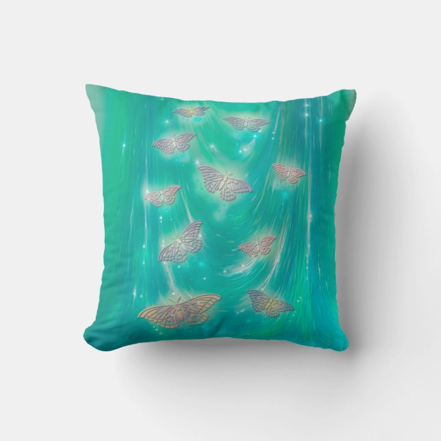 Coussin Magical Moths Fantasy Art (Recto)