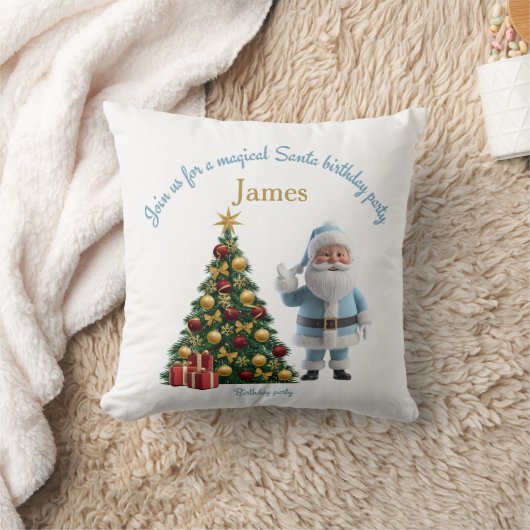 Coussin Magical Santa Birthday Invitation (Couverture)