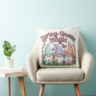 Coussin Magie de Gnome de Printemps