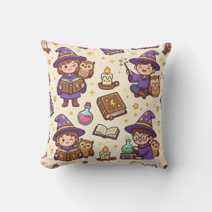 Coussin Magique de la Chouette Sorcière Fantaisie
