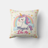 Coussin Magique Pastel Unicorn avec arc-en-ciel (Verso)