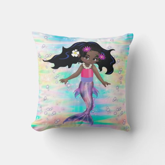 Coussin Magique Rainbow Bubbles & Baby Mermaids (Recto)