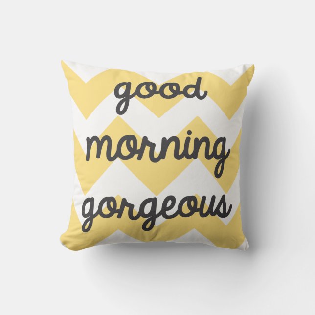 Coussin magnifique bonjour (Recto)