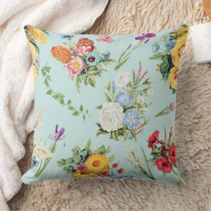 Coussin Magnifique conception florale botanique