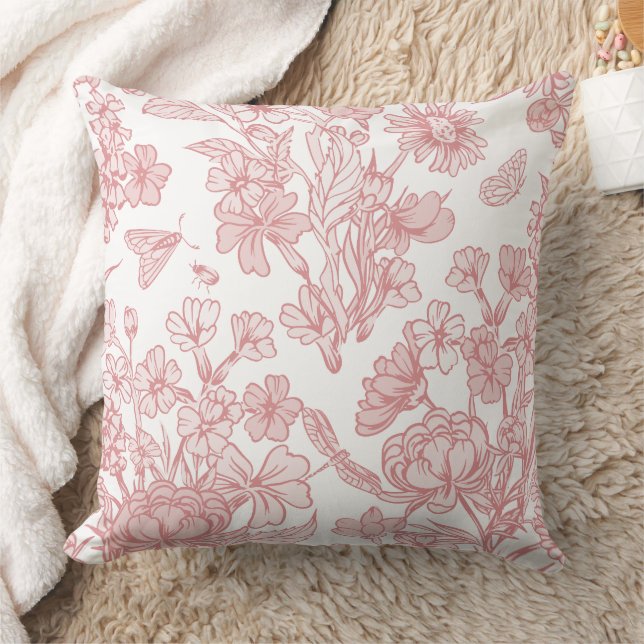 Coussin Magnifique conception florale botanique (Couverture)