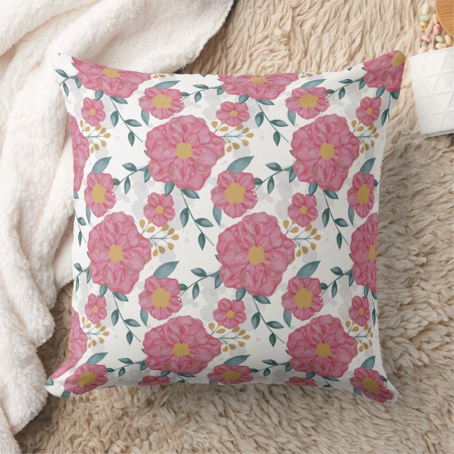Coussin Magnifique conception florale botanique (Couverture)
