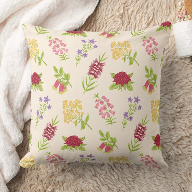 Coussin Magnifique conception florale botanique (Couverture)