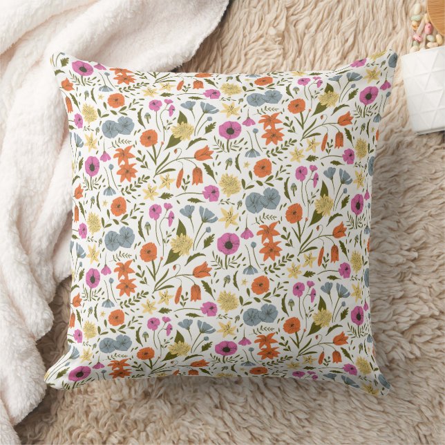 Coussin Magnifique conception florale botanique (Couverture)