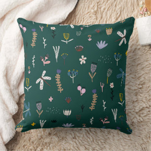 Coussin Magnifique conception florale botanique