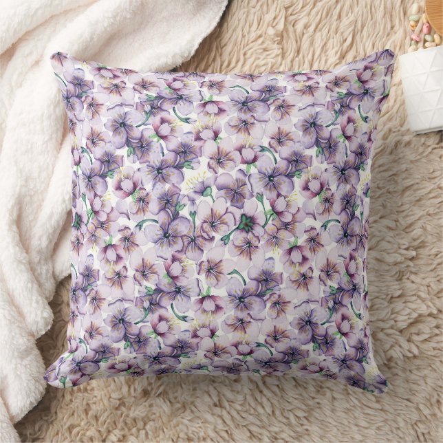 Coussin Magnifique conception florale botanique (Couverture)