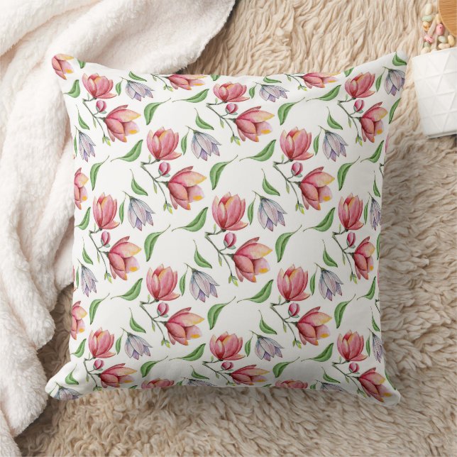 Coussin Magnifique conception florale botanique (Couverture)