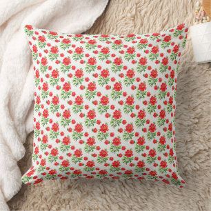 Coussin Magnifique conception florale botanique