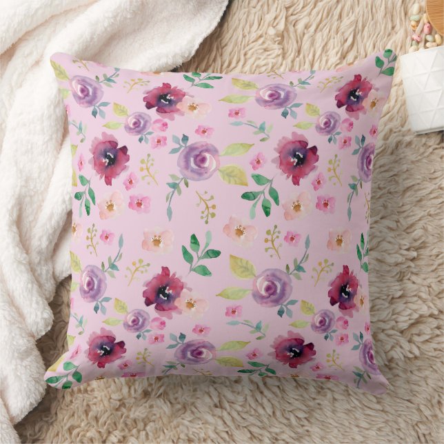 Coussin Magnifique conception florale botanique (Couverture)