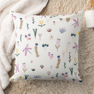 Coussin Magnifique conception florale botanique
