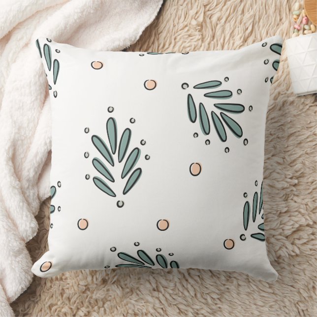 Coussin Magnifique conception florale botanique (Couverture)