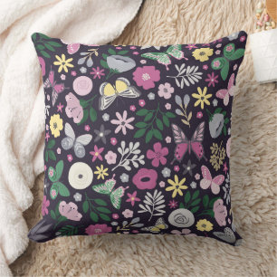 Coussin Magnifique conception florale botanique