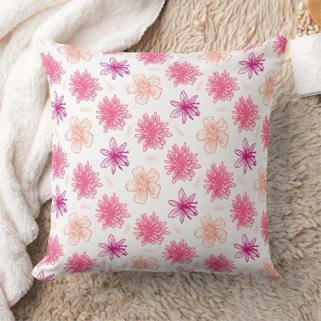 Coussin Magnifique conception florale botanique (Couverture)