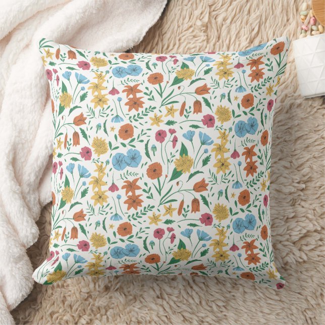 Coussin Magnifique conception florale botanique (Couverture)