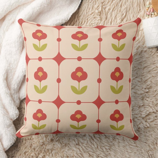 Coussin Magnifique conception florale botanique (Couverture)