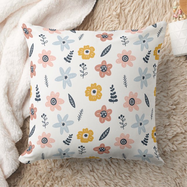 Coussin Magnifique conception florale botanique (Couverture)