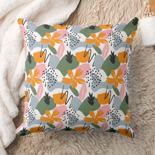Coussin Magnifique conception florale botanique (Couverture)