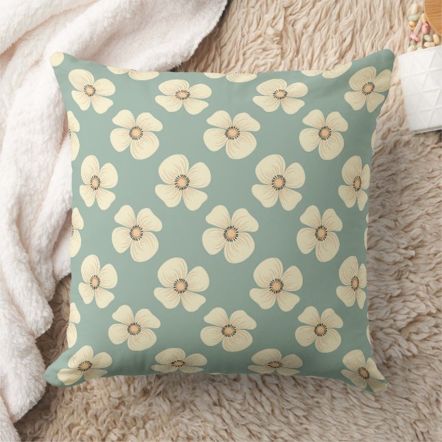 Coussin Magnifique conception florale botanique (Couverture)