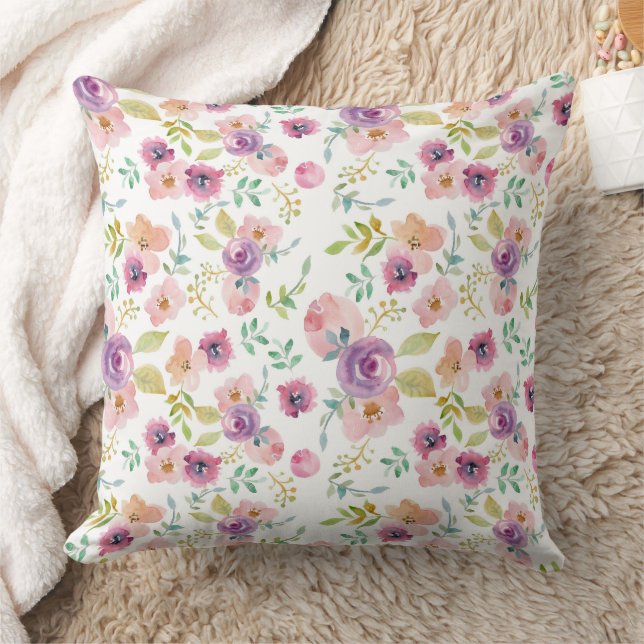 Coussin Magnifique conception florale botanique (Couverture)
