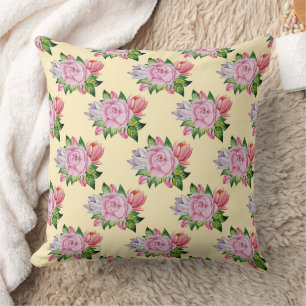 Coussin Magnifique conception florale botanique