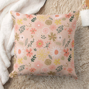Coussin Magnifique conception florale botanique