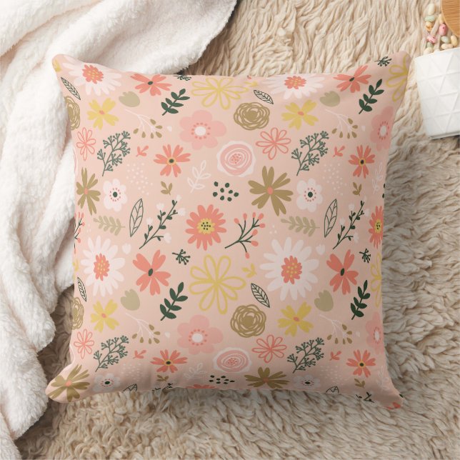 Coussin Magnifique conception florale botanique (Couverture)