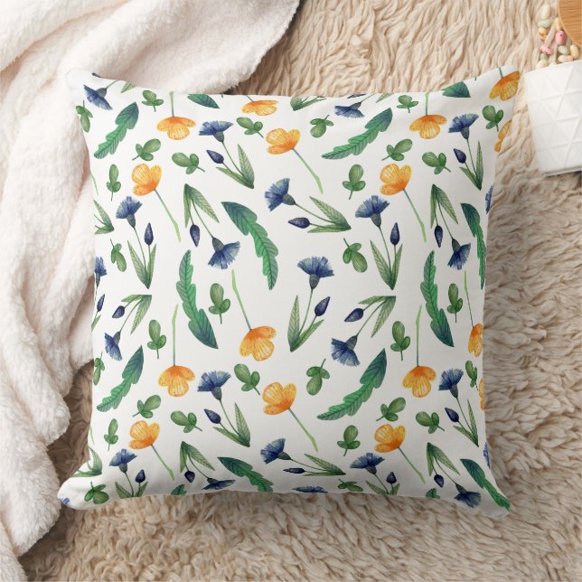 Coussin Magnifique conception florale botanique (Couverture)