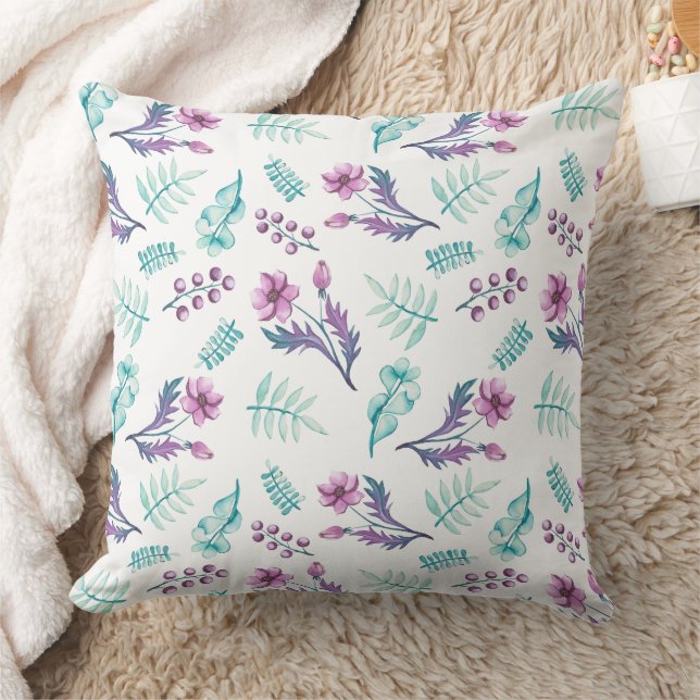 Coussin Magnifique conception florale botanique (Couverture)
