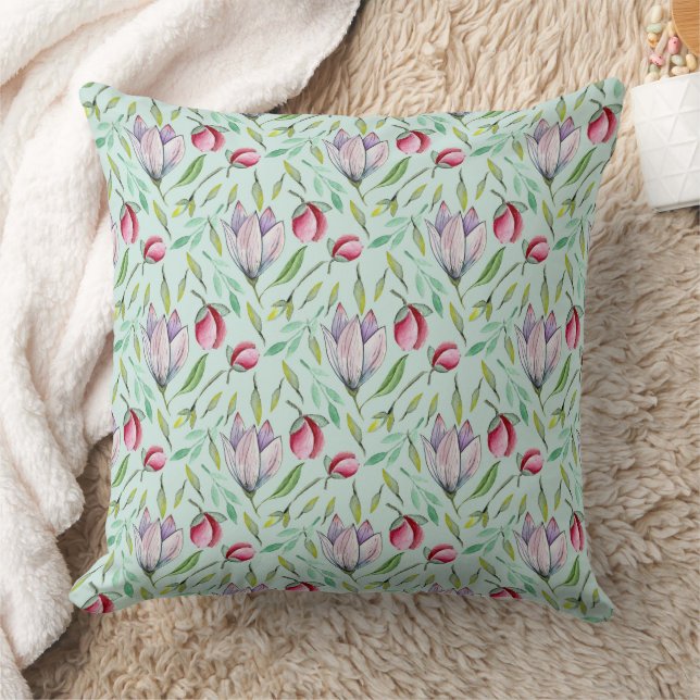 Coussin Magnifique conception florale botanique (Couverture)