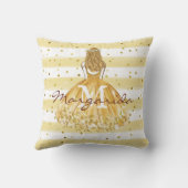 Coussin Magnifique fille simple Monogramme (Verso)