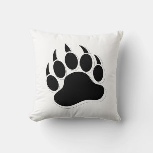 Coussin Magnifique griffe d'ours gris en B & W -Lancer l'o