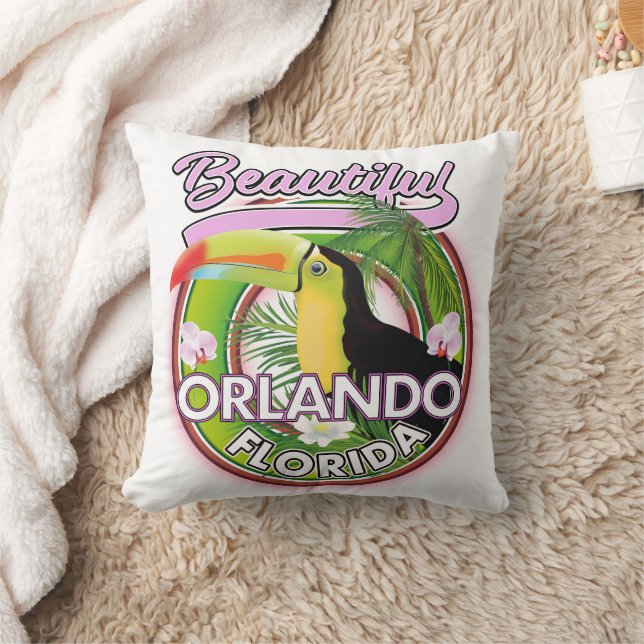 Coussin Magnifique logo de voyage Miami Orlando (Couverture)