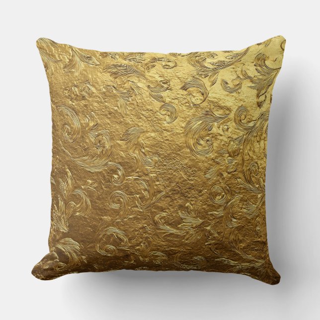 Coussin Magnifique motif doré (Recto)