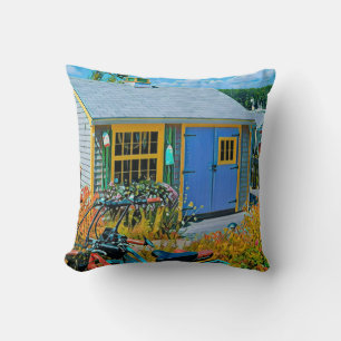 Coussin Magnifique peinture cycliste
